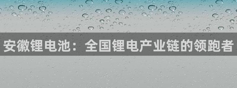 k豆钱包是哪个国家的：安徽锂电池：全国锂电产业链的领跑者